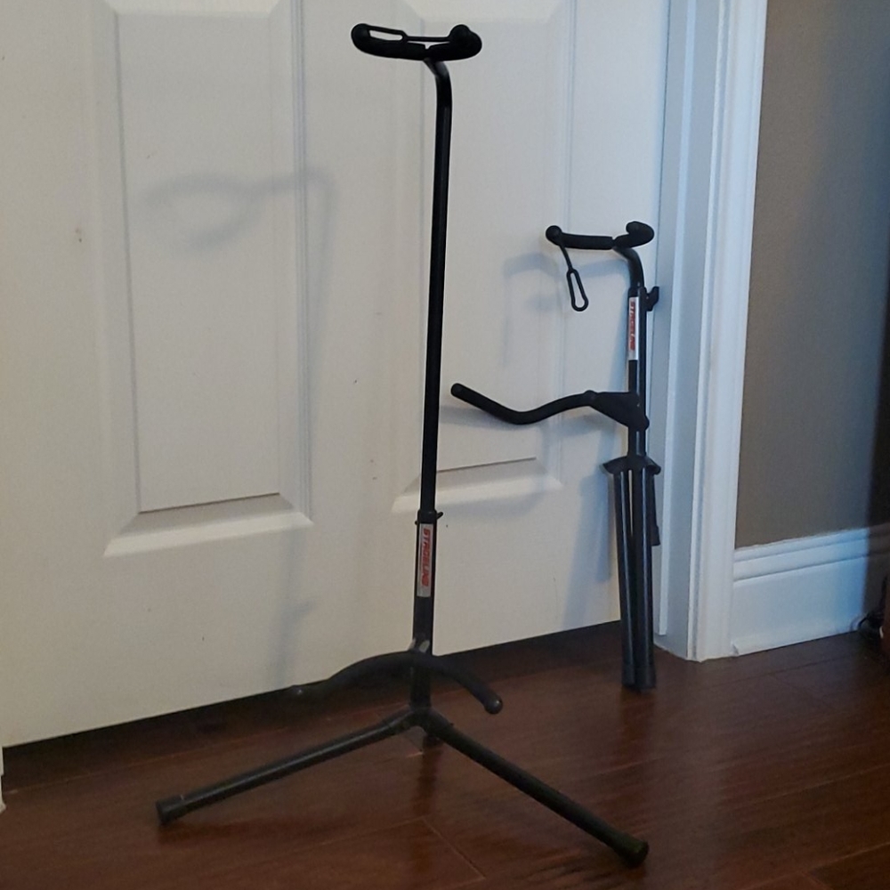 Two Stageline GS100B Guitar Stands
